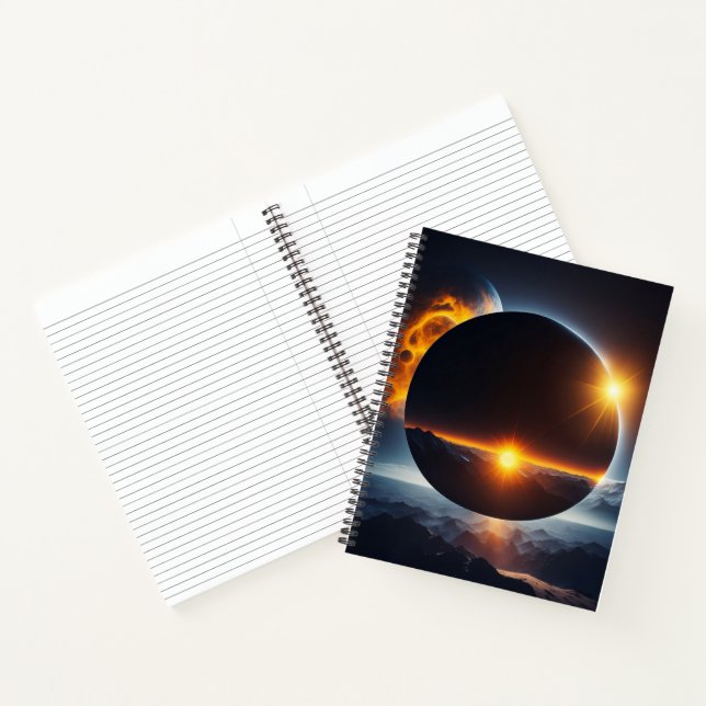 Solar Eclipse Notebook Notizbuch (Innenseite)