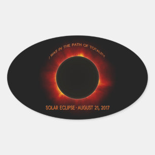 Solar-Eclipse Ovaler Aufkleber