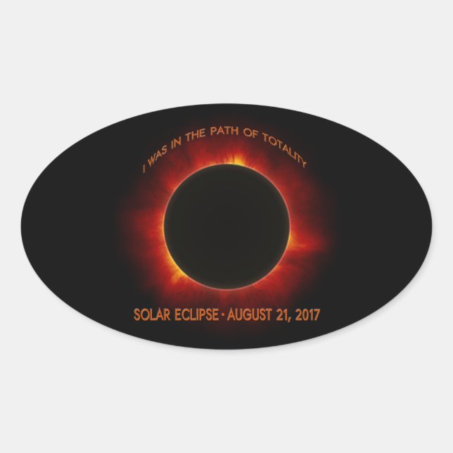 Solar-Eclipse Ovaler Aufkleber (Vorderseite)
