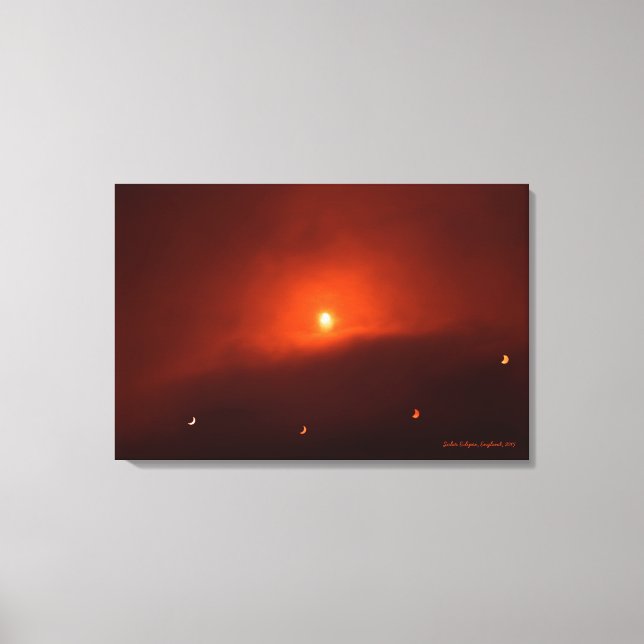 Solar Eclipse over Somerset, 2015 Leinwanddruck (Vorderseite)