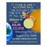 Solar Eclipse Party Funny Retro Sun Viewing 2017