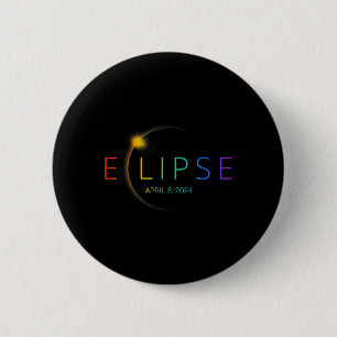 Solar-Eclipse-Regenbogen 2024 Gesamtsolaröklipse 4 Button