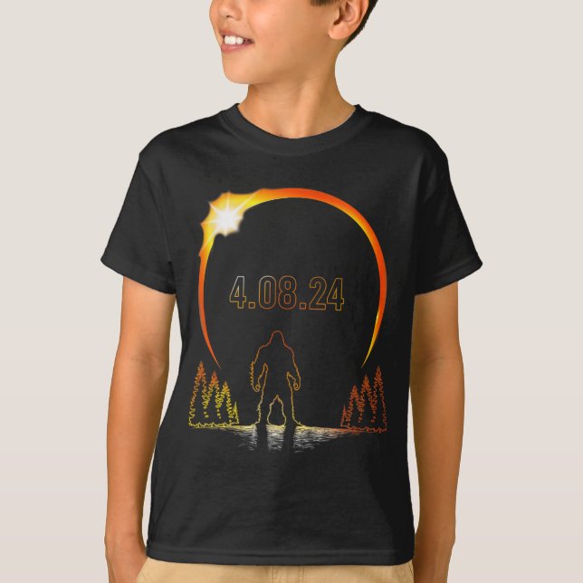 Solar Eclipse Sasquatch Totality 2024 Eclipse T-Shirt (Vorderseite)