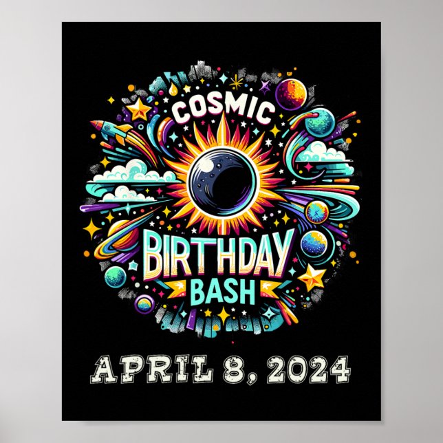 Solar Eclipse Shirt 2024 Poster (Vorne)