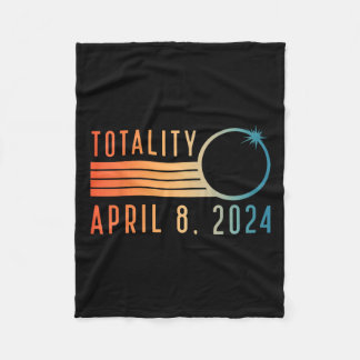 Solar Eclipse Shirt 8. April 2024 Totality Solar E Fleecedecke