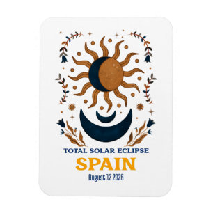 Solar Eclipse Spanien August 2026 insgesamt Magnet
