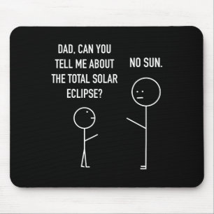 Solar Eclipse Strichmännchen Spaß Astrologie J Mousepad