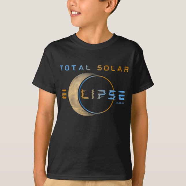SOLAR ECLIPSE-SYSTEM INSGESAMT 8. APRIL 2024 T-Shirt (Vorderseite)