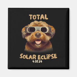 Solar Eclipse T Hunde mit Sonnenbrille Magnet