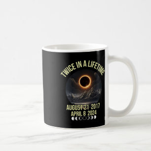 Solar-Eclipse-T-Shirt zweimal im Leben April 08 20 Kaffeetasse