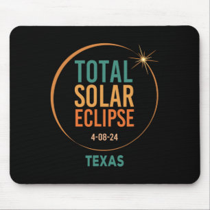 Solar Eclipse Texas 8. April 2024 Insgesamt Mousepad