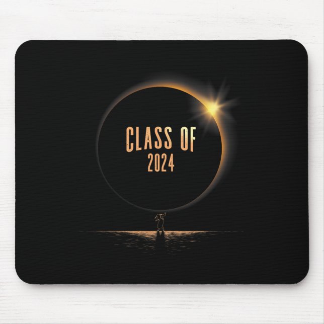 Solar Eclipse Uni Dabbing Abschluss Cl von 202 Mousepad (Vorne)