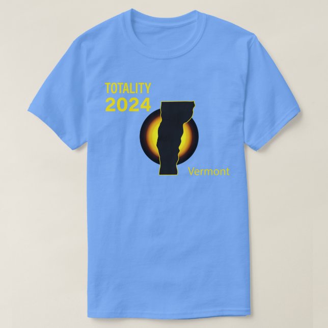 Solar Eclipse Vermont Staat 2024 T-Shirt (Design vorne)