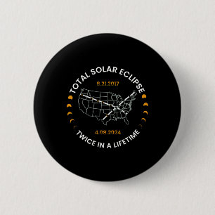 Solar-Eclipse zweimal im Leben 2024 Gesamtsolaranl Button
