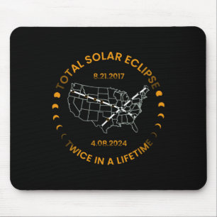 Solar-Eclipse zweimal im Leben 2024 Gesamtsolaranl Mousepad