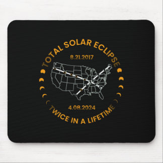 Solar-Eclipse zweimal im Leben 2024 Gesamtsolaranl Mousepad