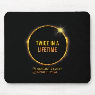 Solar-Eclipse zweimal im Leben 2024 Solar-Ausschni Mousepad