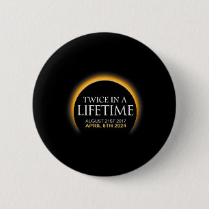 Solar-Eclipse zweimal im Leben 2024 Solar-Eclipse Button