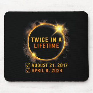 Solar-Eclipse zweimal im Leben 2024 Solar-Eclipse Mousepad