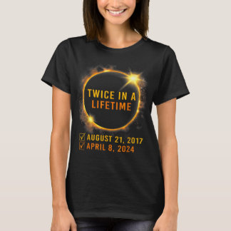 Solar-Eclipse zweimal im Leben 2024 Solar-Eclipse T-Shirt