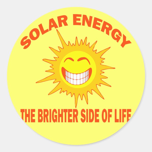 SOLAR ENERGIE DIE BRICHERE SEITE DES LEBENS RUNDER AUFKLEBER (Vorderseite)