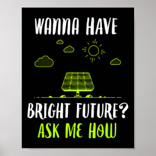 Solar Energy Solar Panels Helle Zukunft Funny Sola Poster