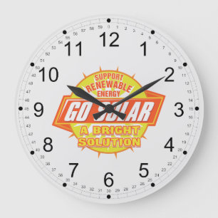 Solar Energy Solution Große Wanduhr