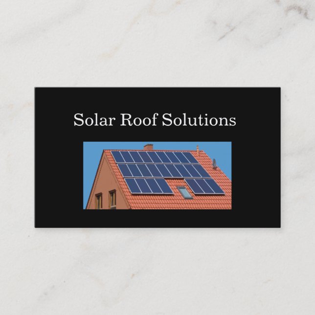 Solar Energy Solutions - Zweiseitige Visitenkarten Visitenkarte (Vorderseite)