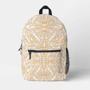 Solar Flare Gold Damast-Handyhülle / iPad-Hülle Bedruckter Rucksack
