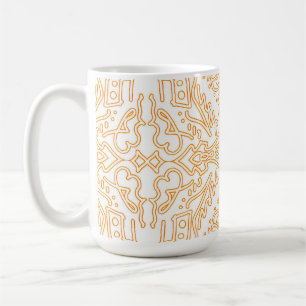 Solar Flare Gold Damast-Handyhülle / iPad-Hülle Kaffeetasse
