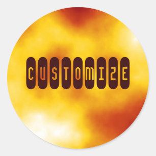 Solar Flare II - Vorlage Runder Aufkleber