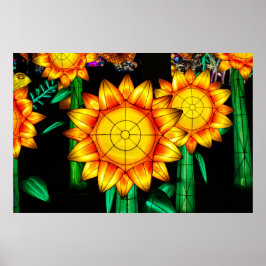 Solar Flare Sunflowers  Poster