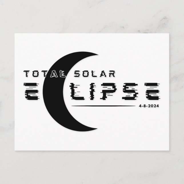 SOLAR GESAMT ECLIPSE 2024 POSTKARTE (Vorderseite)