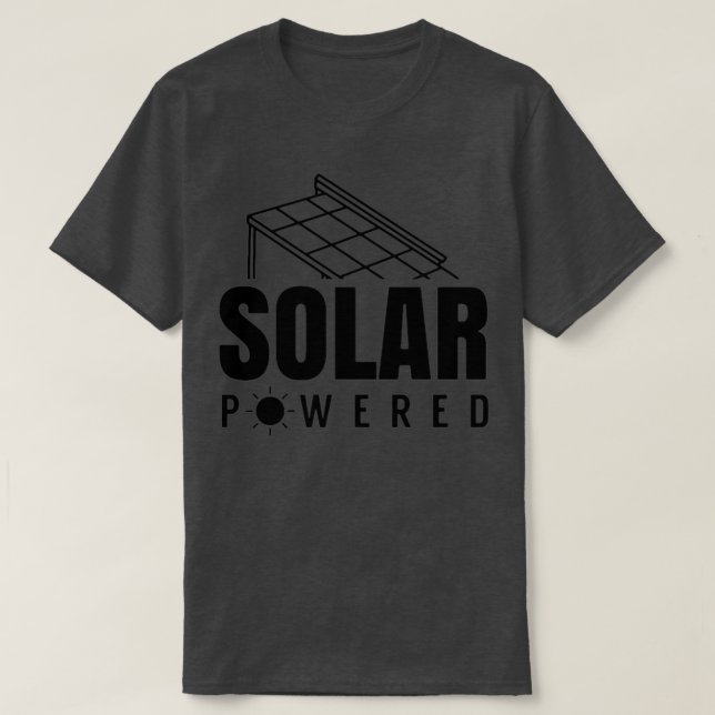 Solar-getriebener Sonnenenergie-Sun-Power T-Shirt (Design vorne)