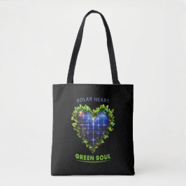 Solar Heart Green Soul - Solarpunk Tote Bag Tasche