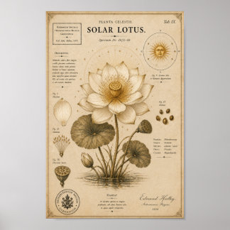 Solar Lotus Victorian Botanical Museum Druck Poster