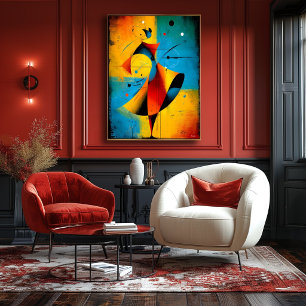 Solar Orbit – Moderne abstrakte geometrische Wandk Poster