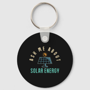 Solar Panel Fragte mich über Solar Energy Solar Po Schlüsselanhänger