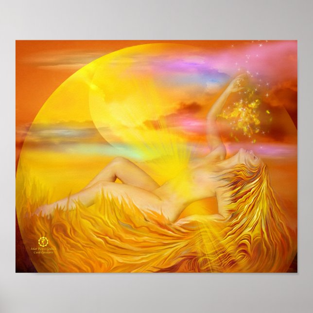 Solar Plexus Chakra Goddess Fine Art Poster/Print Poster (Vorne)
