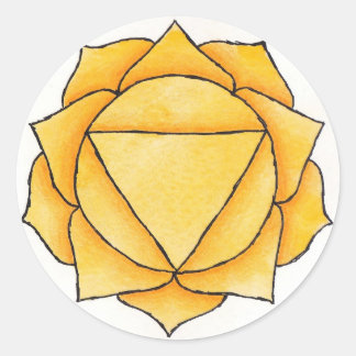 Solar Plexus Chakra Runder Aufkleber