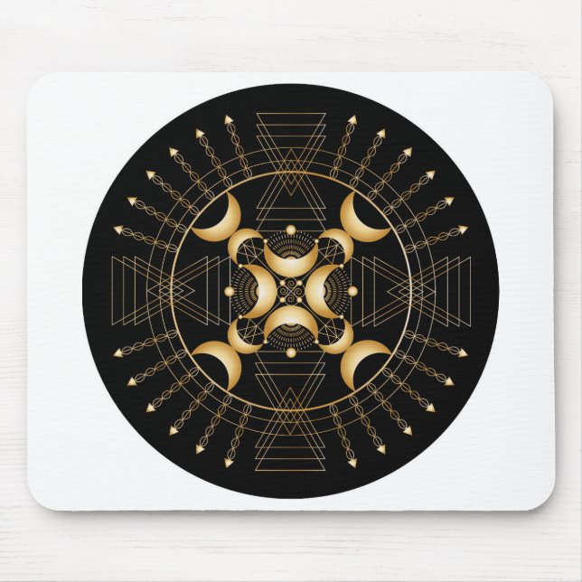 Solar Plexus Chakra Shadow Mandala Mouse Pad Mousepad (Vorne)