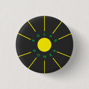 Solar-Power-Abzeichen Button
