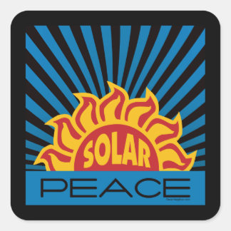 Solar Power Energie Weltfriedensumfeld Quadratischer Aufkleber
