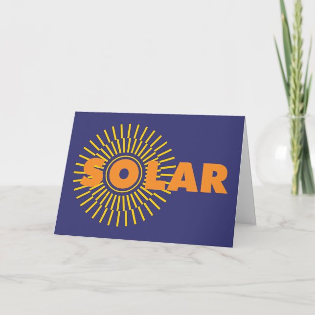 Solar Power Sun Feiertagskarte (Vorderseite)