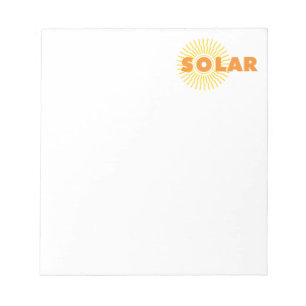 Solar Power Sun Notizblock