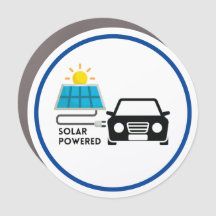 "Solar Powered" Car Magnet für Elektrofahrzeuge