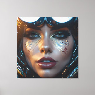 Solar Punk Woman Leinwanddruck