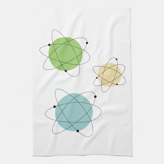 Solar Retro Mid Century Moderne Cute Serviette Cui (Vertical)