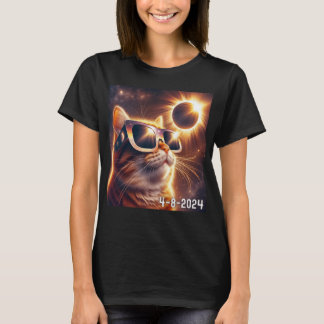 Solar-Shirt 2024 Eclipse Wearing Gles T-Shirt