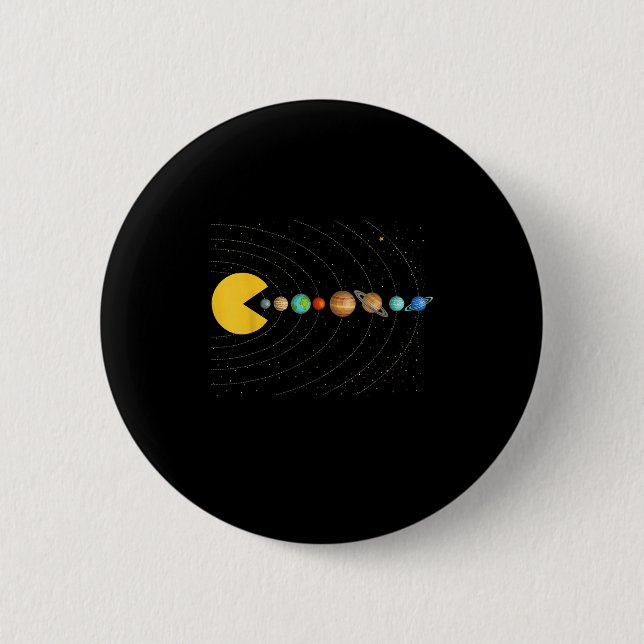 Solar System Astronomy Space Video Games Funny Gra Button (Vorderseite)
